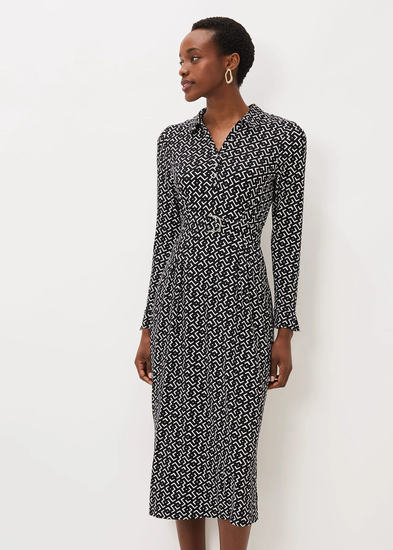 Teigan Abstract Print Midi Dress 3 Teigan Abstract Print Midi Dress
