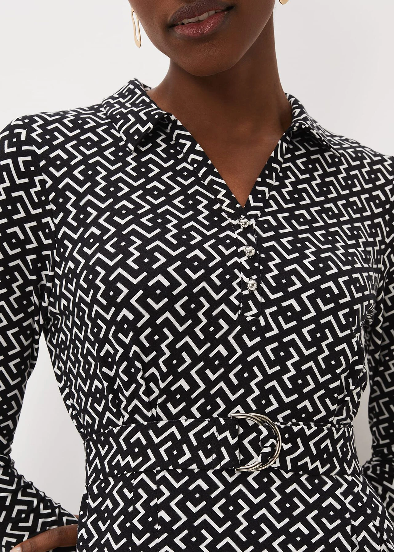 Teigan Abstract Print Midi Dress 6 Teigan Abstract Print Midi Dress – Bild 4