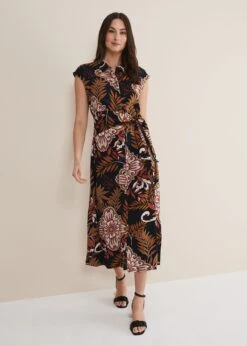 Estelle Paisley Tie Waist Dress