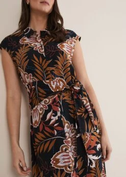 Estelle Paisley Tie Waist Dress -Floral Und Chic 221102492 04 estelle paisley tie waist dress