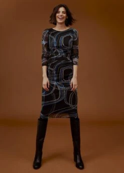 Gizelle Swirl Long Sleeved Dress