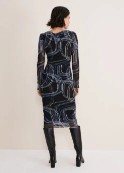 Gizelle Swirl Long Sleeved Dress -Floral Und Chic 221137214 03 gizelle swirl long sleeved dress