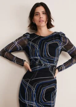 Gizelle Swirl Long Sleeved Dress -Floral Und Chic 221137214 05 gizelle swirl long sleeved dress