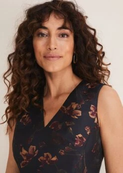 Savannah Jacquard Floral Fit And Flare Dress -Floral Und Chic 221141493 04 savannah jacquard floral fit and flare dress