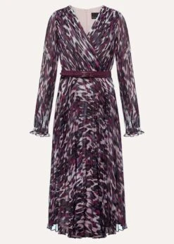 Eloise Animal Pleated Dress -Floral Und Chic 221194000 99 eloise animal pleated dress