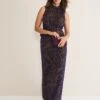 Catalina Leopard Velvet Maxi Dress -Floral Und Chic 221202000 01 catalina leopard velvet maxi dress