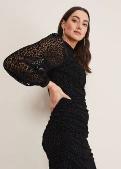 Capriana Leopard Burnout Dress 12 Capriana Leopard Burnout Dress -Floral Und Chic 221204050 05 capriana leopard burnout dress