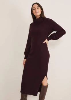 Aileen Maxi Roll Neck Knit Dress