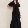 Holly Velvet Star Wrap Maxi Dress 2 Holly Velvet Star Wrap Maxi Dress -Floral Und Chic 221225050 01 holly velvet star wrap maxi dress