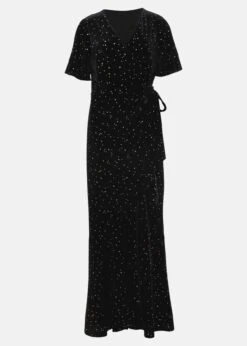 Holly Velvet Star Wrap Maxi Dress -Floral Und Chic 221225050 99 holly velvet star wrap maxi dress