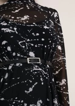 Elianna Splatter Long Sleeved Dress -Floral Und Chic 221234230 05 elianna splatter long sleeved dress