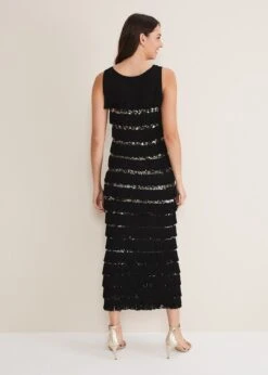 Sofianne Fringe Maxi Dress -Floral Und Chic 221283763 02 sofianne fringe maxi dress