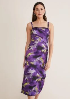 Adelita Abstract Print Dress -Floral Und Chic 221292167 03 adelita abstract print dress