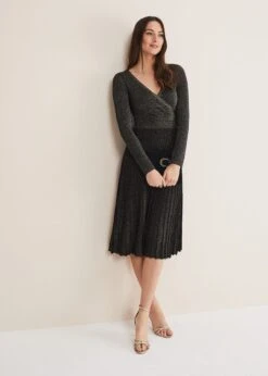 Jaycee Shimmer Knit Dress -Floral Und Chic 221293029 03 jaycee shimmer knit dress