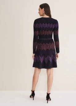 Enola Chevron Lurex Knitted Dress 10 Enola Chevron Lurex Knitted Dress -Floral Und Chic 221295600 02 enola chevron lurex knitted dress