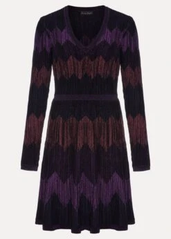 Enola Chevron Lurex Knitted Dress 15 Enola Chevron Lurex Knitted Dress -Floral Und Chic 221295600 99 enola chevron lurex knitted dress