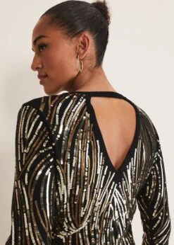 Anisa Open Back Sequin Knit Dress 12 Anisa Open Back Sequin Knit Dress -Floral Und Chic 221296029 05 anisa open back sequin knit dress