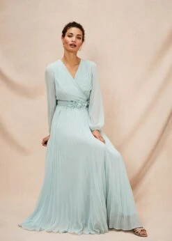 Alecia Pleated Maxi Dress -Floral Und Chic 221330985 07 alecia pleated maxi dress