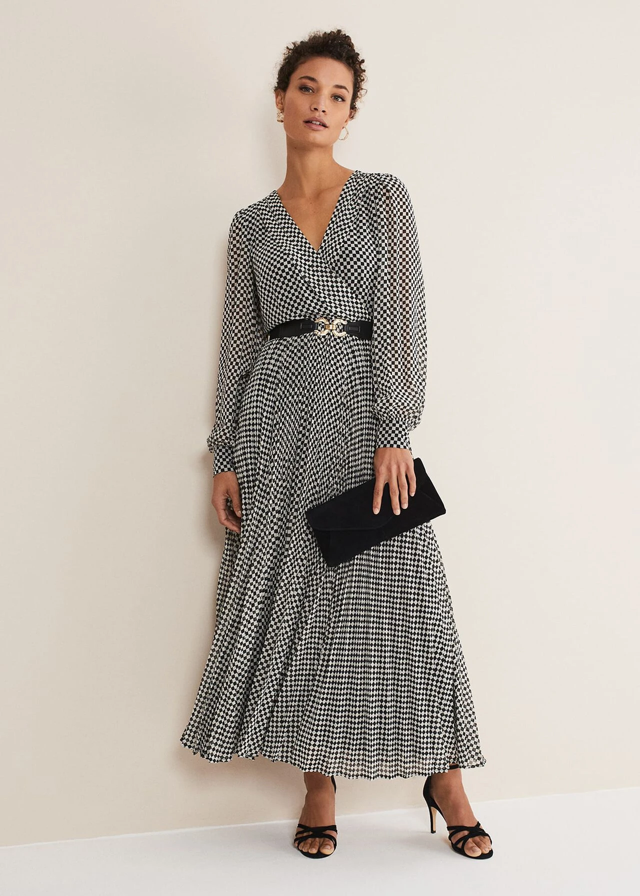 Carmen Checked Midaxi Dress 5 Carmen Checked Midaxi Dress – Bild 3