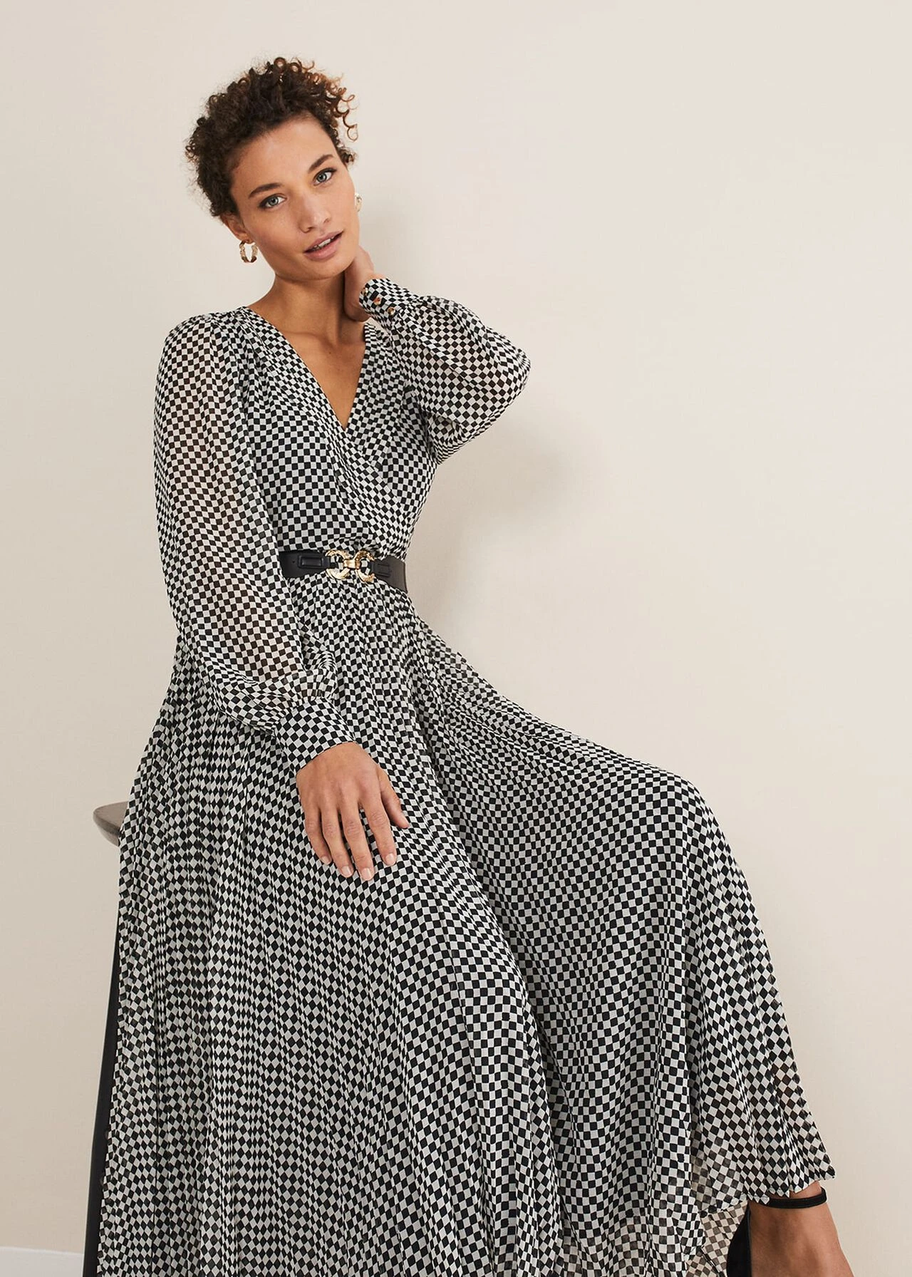 Carmen Checked Midaxi Dress 8 Carmen Checked Midaxi Dress – Bild 6