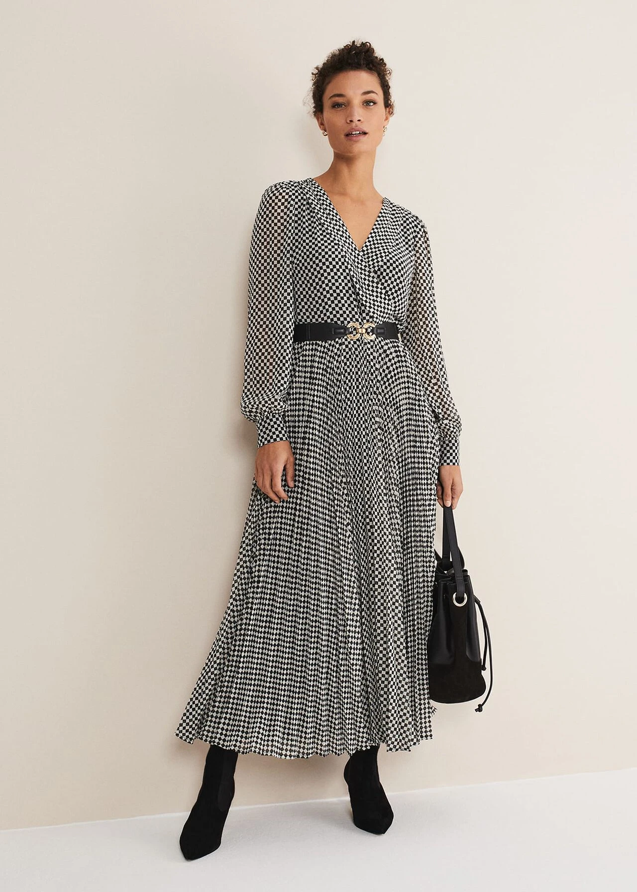 Carmen Checked Midaxi Dress 9 Carmen Checked Midaxi Dress – Bild 7