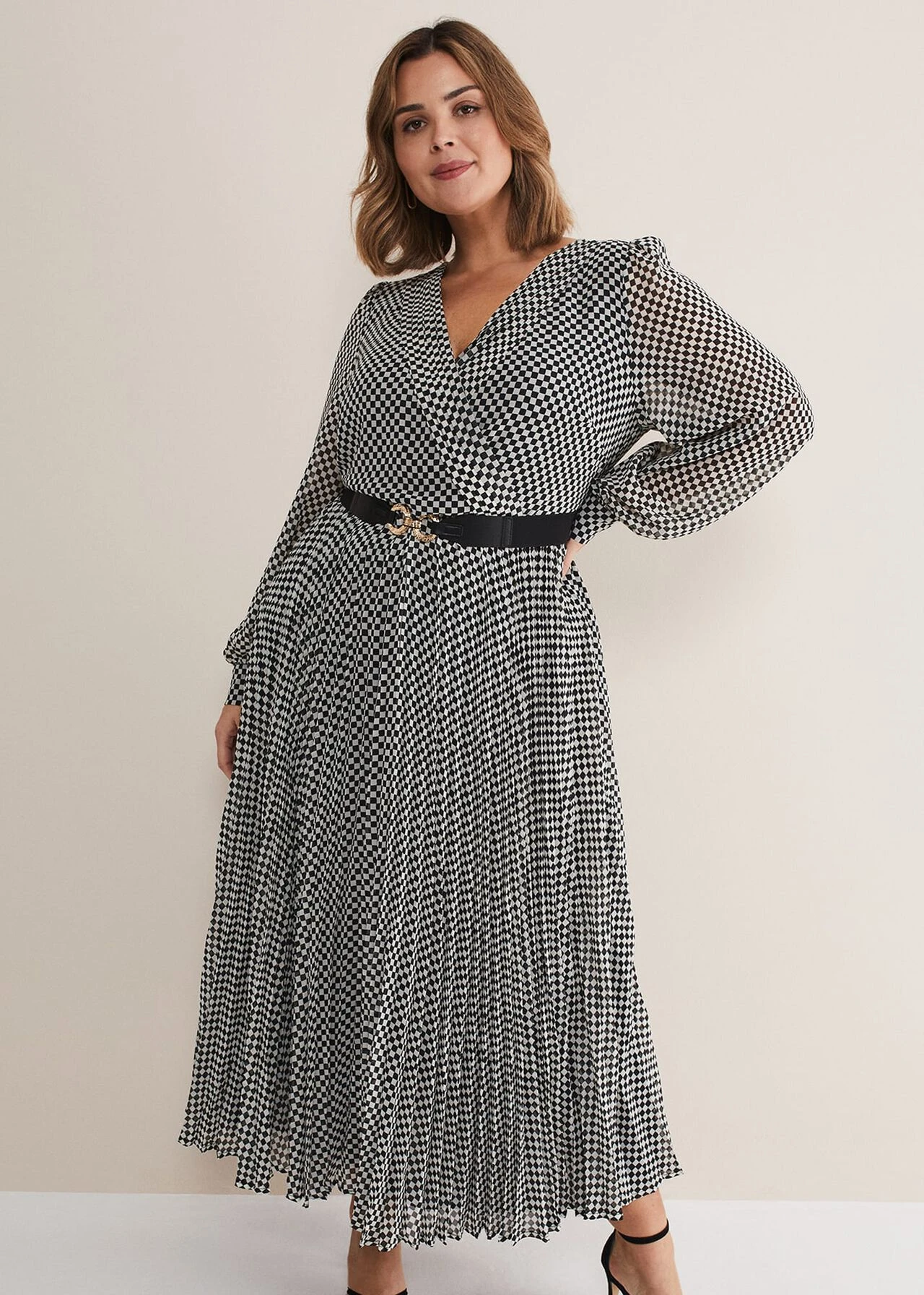 Carmen Checked Midaxi Dress 11 Carmen Checked Midaxi Dress – Bild 9