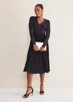 Jessamine Shimmer Knit Dress -Floral Und Chic 221358600 03 jessamine shimmer knit dress