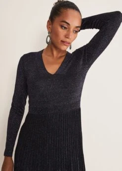 Jessamine Shimmer Knit Dress -Floral Und Chic 221358600 04 jessamine shimmer knit dress