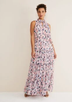 Esme Floral High Neck Maxi Dress
