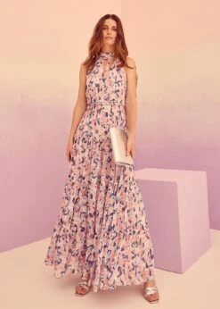 Esme Floral High Neck Maxi Dress -Floral Und Chic 221359000 05 esme floral high neck maxi dress