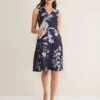 Cassy Jaquard Floral Midi Dress