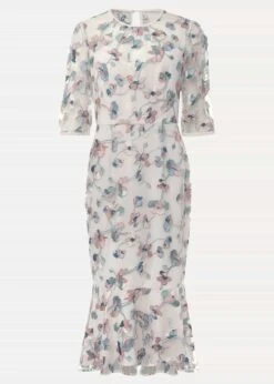 Maia Floral Embroidered Midi Dress -Floral Und Chic 221367881 99 maia floral embroidered midi dress