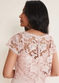 Petite Michelle Lace Pleat Maxi Dress -Floral Und Chic 221374840 07 petite michelle lace pleat maxi dress