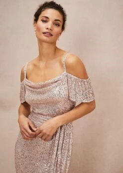 Poppy Off The Shoulder Sequin Dress -Floral Und Chic 221385413 04 poppy off the shoulder sequin dress