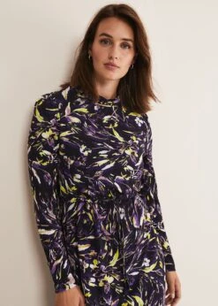 Zenobia Printed Jersey Dress -Floral Und Chic 221387807 04 zenobia printed jersey dress