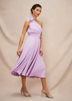 Kiki One Shoulder Midi Dress -Floral Und Chic 221402724 05 kiki one shoulder midi dress