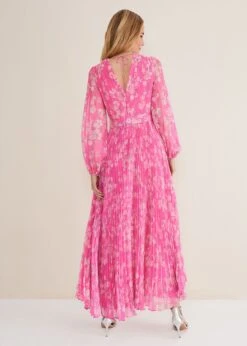 Hayley Floral Pleated Maxi Dress -Floral Und Chic 221417617 02 hayley floral pleated maxi dress