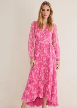 Hayley Floral Pleated Maxi Dress -Floral Und Chic 221417617 03 hayley floral pleated maxi dress