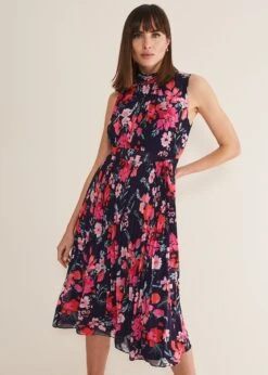Tillie Floral Pleated Midi Dress 12 Tillie Floral Pleated Midi Dress -Floral Und Chic 221418493 03 tillie floral pleated midi dress
