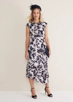 Willow Floral Cowl Neck Midi Dress