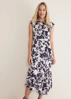 Willow Floral Cowl Neck Midi Dress -Floral Und Chic 221432817 03 willow floral cowl neck midi dress