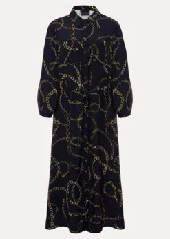 Tana Chain Print Shirt Midi Dress -Floral Und Chic 221464351 99 tana chain print shirt midi dress