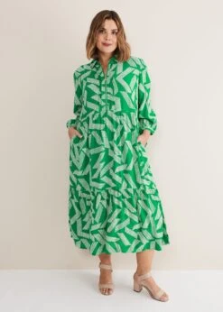 Penele Abstract Midi Dress -Floral Und Chic 221490693 05 penele abstract midi dress