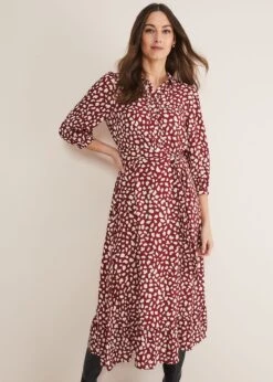 Este Polka Dot Shirt Midi Dress -Floral Und Chic 221507917 03 este polka dot shirt midi dress