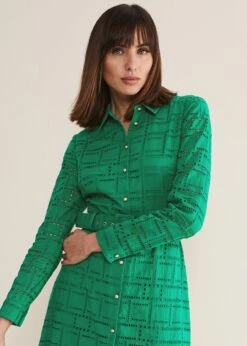Amalie Broderie Shirt Midi Dress -Floral Und Chic 221517693 04 amalie broderie shirt midi dress