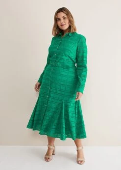 Amalie Broderie Shirt Midi Dress -Floral Und Chic 221517693 06 amalie broderie shirt midi dress