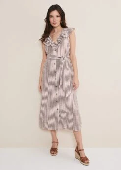 Jamilla Striped Midi Dress