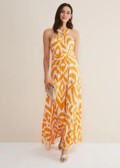 Maude Printed Jersey Maxi Dress