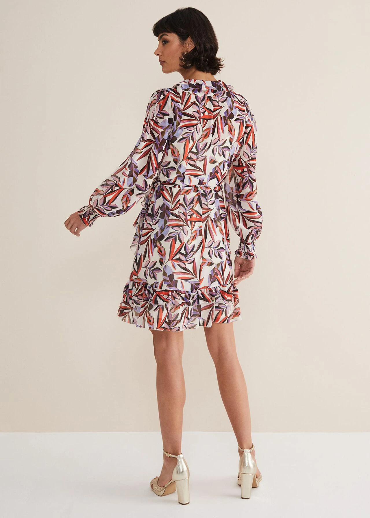 Melinda Leaf Print Mini Dress 4 Melinda Leaf Print Mini Dress – Bild 2
