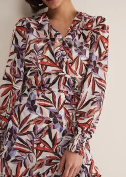 Melinda Leaf Print Mini Dress 11 Melinda Leaf Print Mini Dress -Floral Und Chic 221626931 04 melinda leaf print mini dress